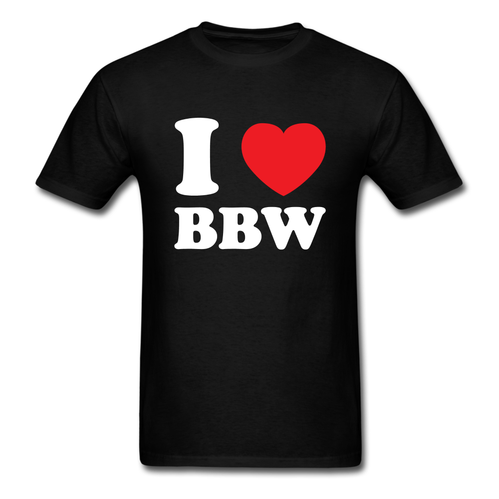 I Love Heart BBW Unisex Classic T-Shirt - black