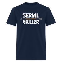 Load image into Gallery viewer, Serial Griller Distressed Unisex Classic T-Shirt - navy
