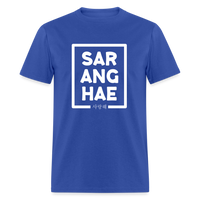 Load image into Gallery viewer, Saranghae Korean I Love You Unisex Classic T-Shirt - royal blue
