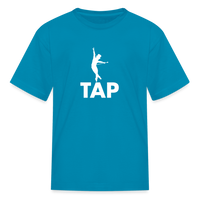 Load image into Gallery viewer, Tap Dancer (White Image) Kids&#39; T-Shirt - turquoise
