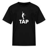 Load image into Gallery viewer, Tap Dancer (White Image) Kids&#39; T-Shirt - black
