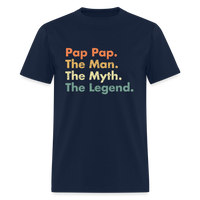Load image into Gallery viewer, Pap Pap The Man The Myth The Legend Unisex Classic T-Shirt - navy
