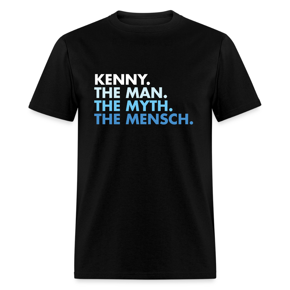 Kenny The Man The Myth The Mensch Funny Grandpa Jewish Unisex Classic T-Shirt - black