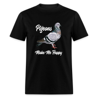 Load image into Gallery viewer, Pigeons Make Me Happy Unisex Classic T-Shirt - black
