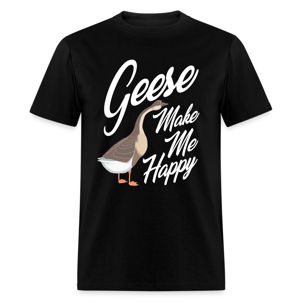 Geese Make Me Happy Unisex Classic T-Shirt - black