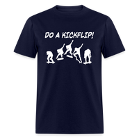 Load image into Gallery viewer, Do A Kickflip With Skateboarder Silhouette Unisex Classic T-Shirt - navy
