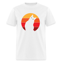Load image into Gallery viewer, Curious Cat Unisex Classic T-Shirt - white
