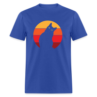 Load image into Gallery viewer, Curious Cat Unisex Classic T-Shirt - royal blue
