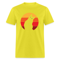 Load image into Gallery viewer, Curious Cat Unisex Classic T-Shirt - yellow
