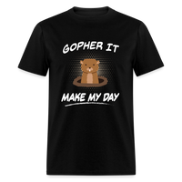 Load image into Gallery viewer, Gopher It Make My Day Unisex Classic T-Shirt - black
