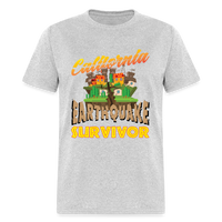 Load image into Gallery viewer, California Earthquake Survivor Unisex Classic T-Shirt - heather gray
