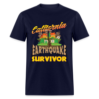 Load image into Gallery viewer, California Earthquake Survivor Unisex Classic T-Shirt - navy
