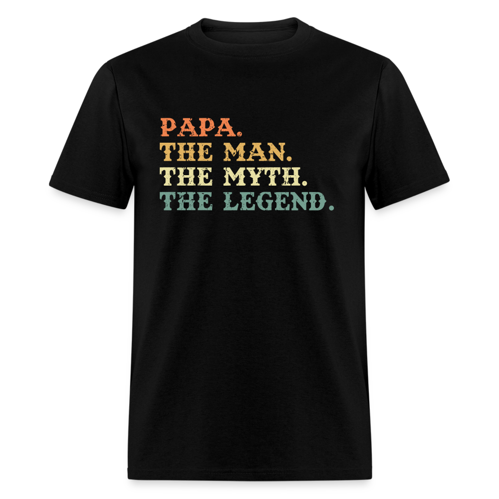 Papa The Man The Myth The Legend Western Unisex Classic T-Shirt - black