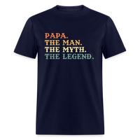 Load image into Gallery viewer, Papa The Man The Myth The Legend Western Unisex Classic T-Shirt - navy
