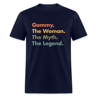 Load image into Gallery viewer, Gammy The Woman The Myth The Legend Unisex Classic T-Shirt - navy

