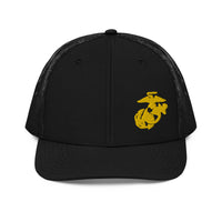 Load image into Gallery viewer, Eagle Globe &amp; Anchor - Gold Thread - Trucker Cap
