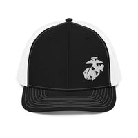 Load image into Gallery viewer, Eagle Globe &amp; Anchor - White Thread - Trucker Cap

