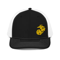Load image into Gallery viewer, Eagle Globe &amp; Anchor - Gold Thread - Trucker Cap
