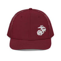 Load image into Gallery viewer, Eagle Globe &amp; Anchor - White Thread - Trucker Cap
