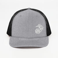 Load image into Gallery viewer, Eagle Globe &amp; Anchor - White Thread - Trucker Cap
