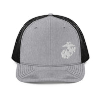 Load image into Gallery viewer, Eagle Globe &amp; Anchor - White Thread - Trucker Cap
