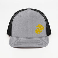 Load image into Gallery viewer, Eagle Globe &amp; Anchor - Gold Thread - Trucker Cap
