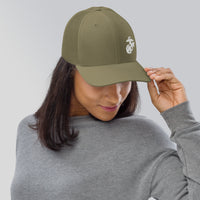Load image into Gallery viewer, Eagle Globe &amp; Anchor - White Thread - Trucker Cap
