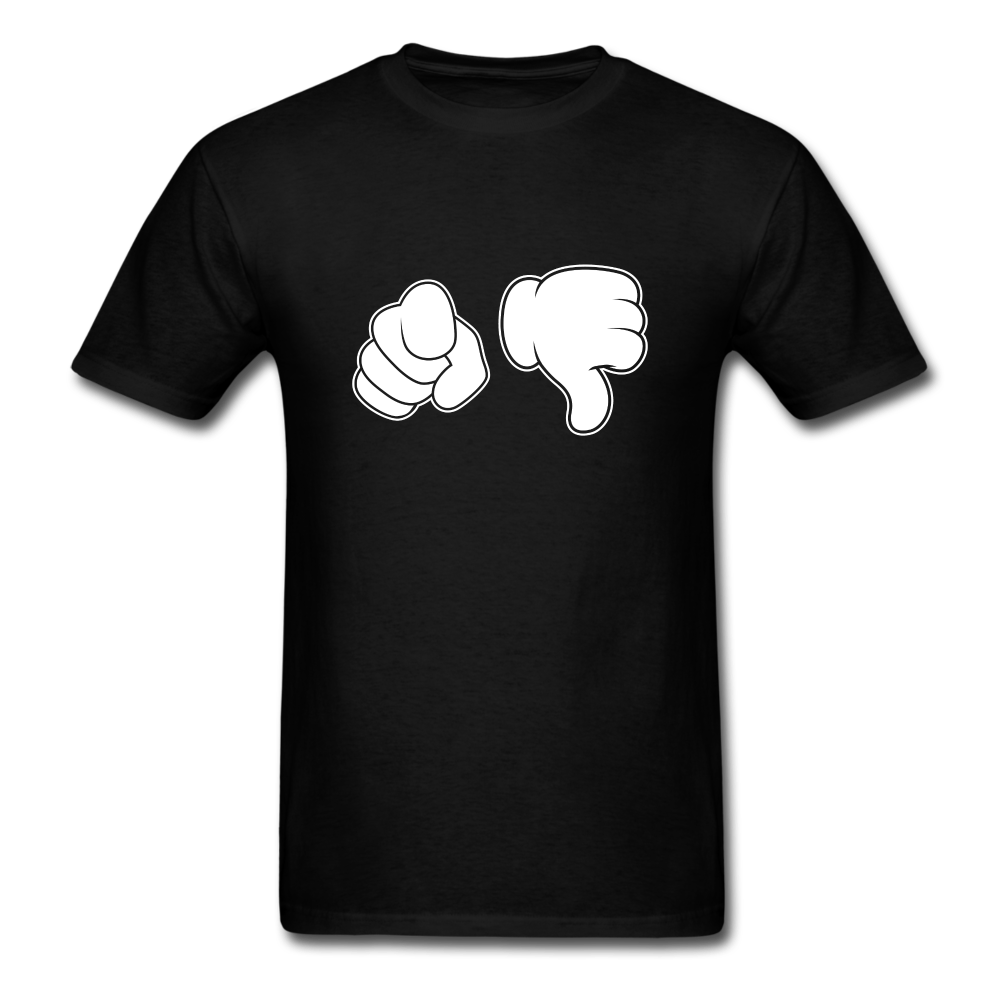 Hand Gesture Dislike Unisex Classic T-Shirt - black