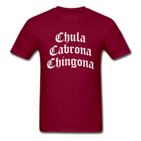 Load image into Gallery viewer, Chula Cabrona Chingona Old English Unisex Classic T-Shirt - burgundy
