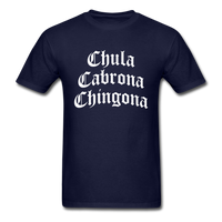 Load image into Gallery viewer, Chula Cabrona Chingona Old English Unisex Classic T-Shirt - navy

