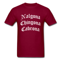 Load image into Gallery viewer, Nalgona Chingona Cabrona Old English Unisex Classic T-Shirt - burgundy
