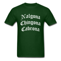 Load image into Gallery viewer, Nalgona Chingona Cabrona Old English Unisex Classic T-Shirt - forest green
