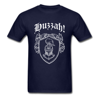 Load image into Gallery viewer, HUzzah! With Shield And Knight Unisex Classic T-Shirt - navy
