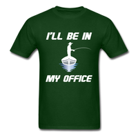 Load image into Gallery viewer, I&#39;ll Be In My Office Fishing Unisex Classic T-Shirt - forest green
