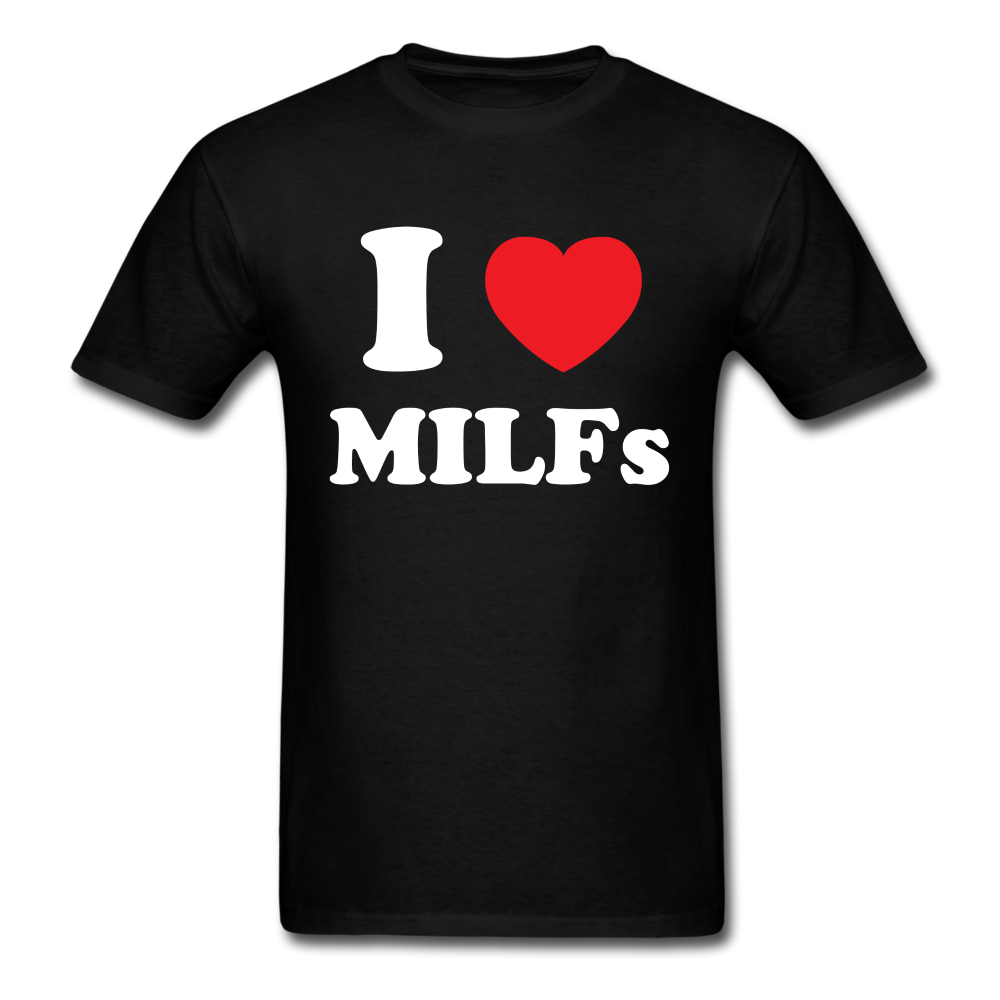 I Love Heart MILFs Unisex Classic T-Shirt - black