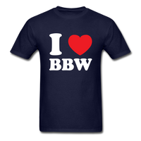 Load image into Gallery viewer, I Love Heart BBW Unisex Classic T-Shirt - navy
