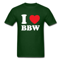 Load image into Gallery viewer, I Love Heart BBW Unisex Classic T-Shirt - forest green
