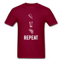 Load image into Gallery viewer, Salt Tequila Lime Repeat Unisex Classic T-Shirt - burgundy

