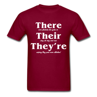 Load image into Gallery viewer, There Their They&#39;re Unisex Classic T-Shirt - burgundy
