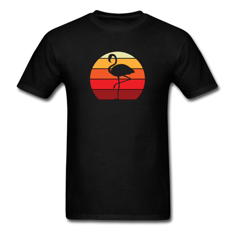 Flamingo Sunset Unisex Classic T-Shirt - black