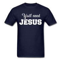 Load image into Gallery viewer, Y&#39;all Need Jesus Unisex Classic T-Shirt - navy
