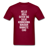 Load image into Gallery viewer, Hello Unisex Classic T-Shirt - burgundy
