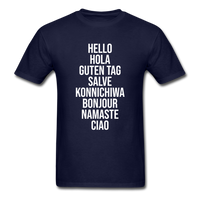 Load image into Gallery viewer, Hello Unisex Classic T-Shirt - navy
