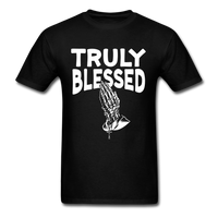 Load image into Gallery viewer, Truly Blessed Hands Praying Unisex Classic T-Shirt - black
