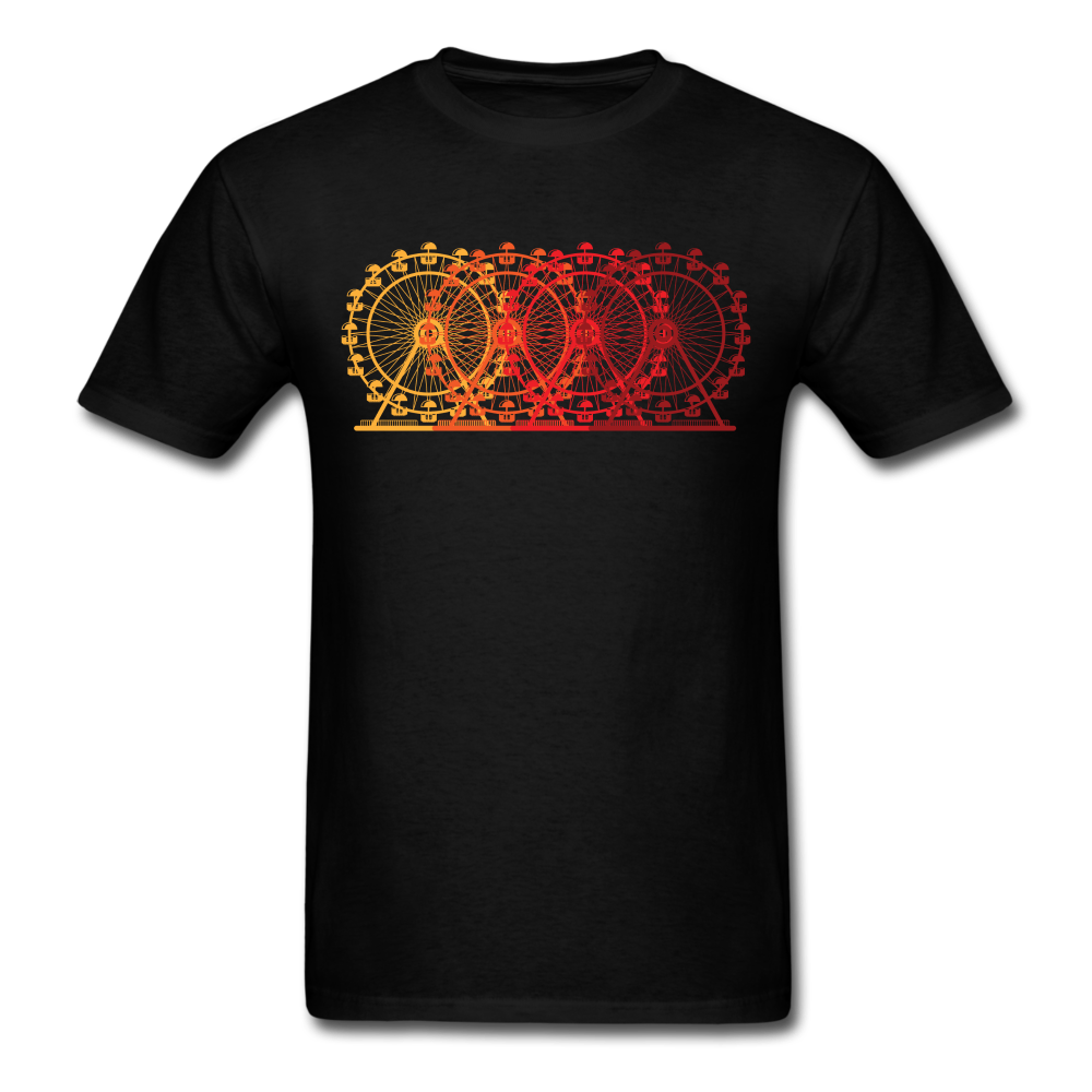 Ferris Wheels (Red Base) Unisex Classic T-Shirt - black