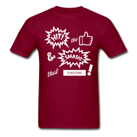 Load image into Gallery viewer, Hit The Like And Smash That Subscribe Button Unisex Classic T-Shirt - burgundy
