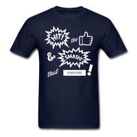 Load image into Gallery viewer, Hit The Like And Smash That Subscribe Button Unisex Classic T-Shirt - navy
