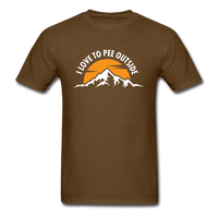 Load image into Gallery viewer, I Love To Pee Outside Unisex Classic T-Shirt - brown
