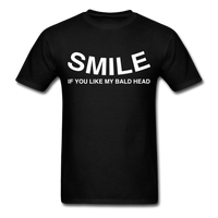 Load image into Gallery viewer, Smile If You Like My Bald Head Unisex Classic T-Shirt - black

