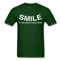 Load image into Gallery viewer, Smile If You Like My Bald Head Unisex Classic T-Shirt - forest green
